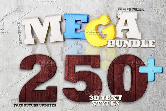 Creative Market - Mega Bundle 250+ 3D Text Styles
