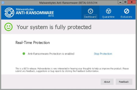 Malwarebytes Anti-Ransomware 0.9.19.73 Beta 10