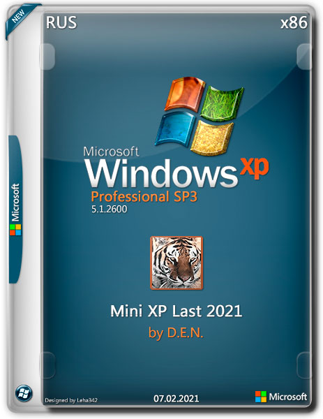Windows® XP Professional SP3 VL x86 MiniXP Last by D.E.N. (RUS/2021)