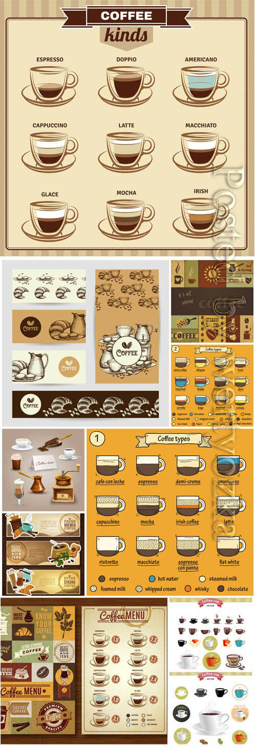 Coffee menu in vector