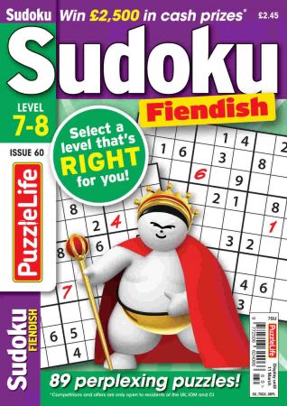 PuzzleLife Sudoku Fiendish   Issue 60, 2021
