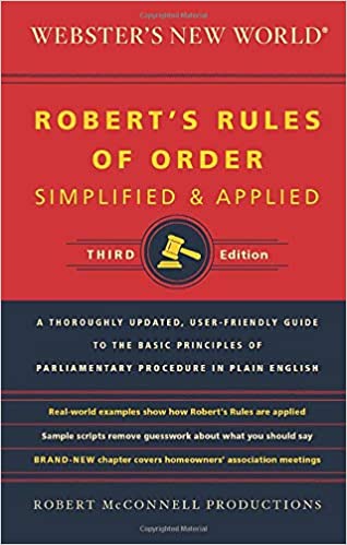 Webster's New World Robert's Rules of Order Simplified and Applied, Third Edition