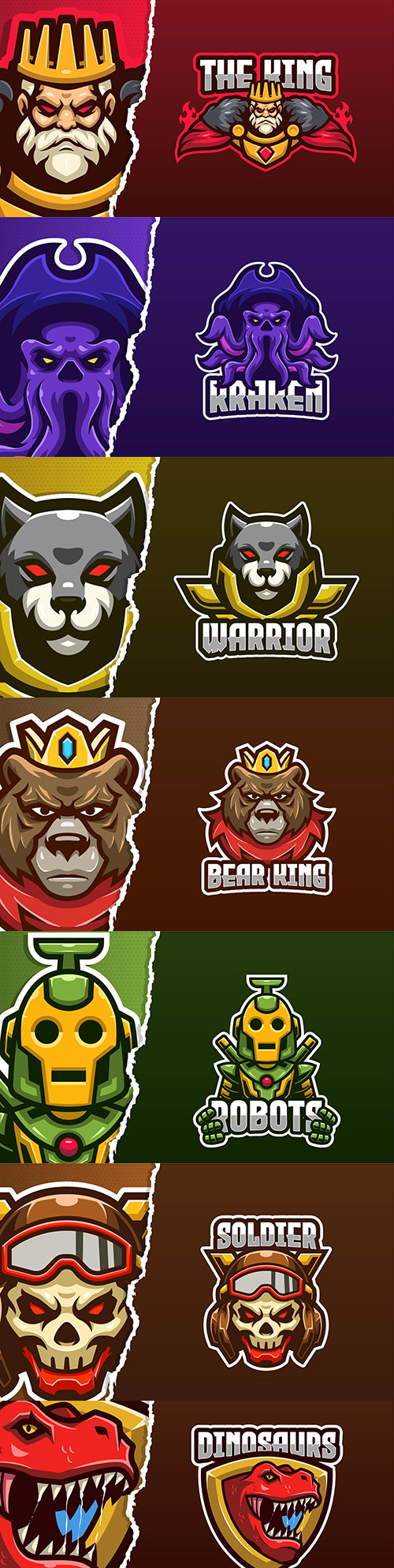 Logo template eSports and emblem mascot design 2
