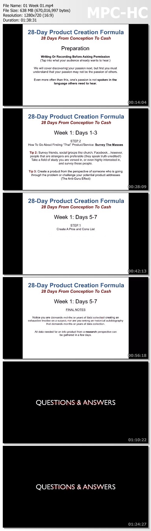 28 Day Product Creation Formula by Jon Benson