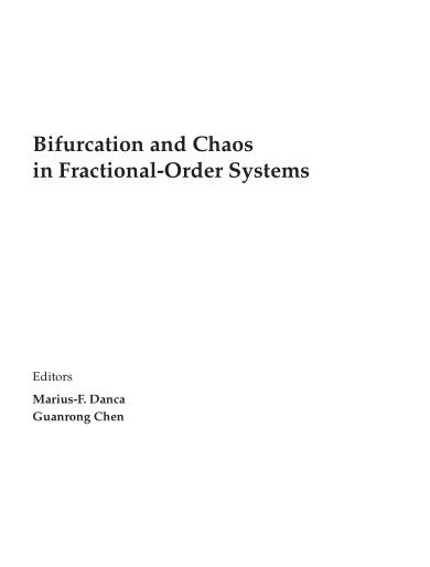 Bifurcation and Chaos in Fractional Order Systems