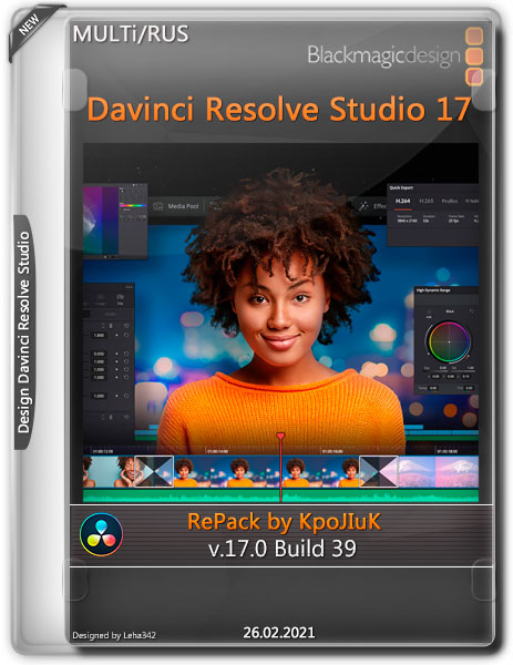 DaVinci Resolve Studio v.17.0 Build 39 RePack by KpoJIuK (MULTi/RUS/2021)