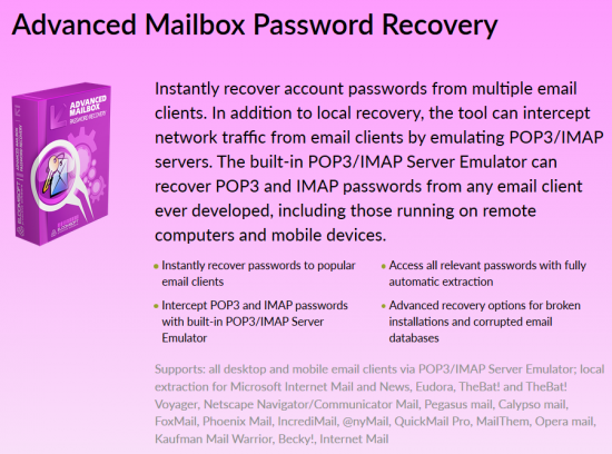 Elcomsoft Advanced Mailbox Password Recovery v1.11.702