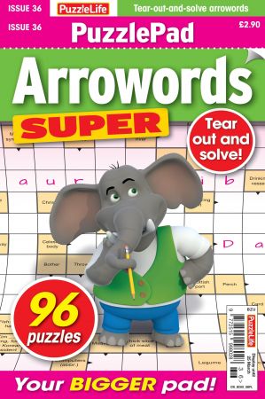 PuzzleLife PuzzlePad Arrowords Super - Issue 36, 2021