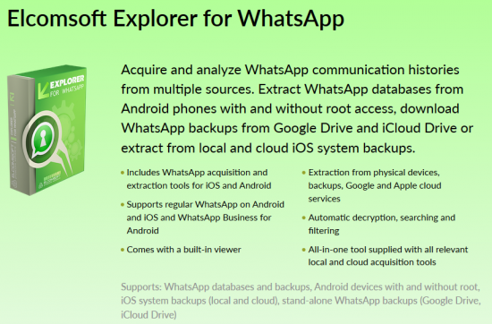 Elcomsoft Explorer For WhatsApp v2.78.37223