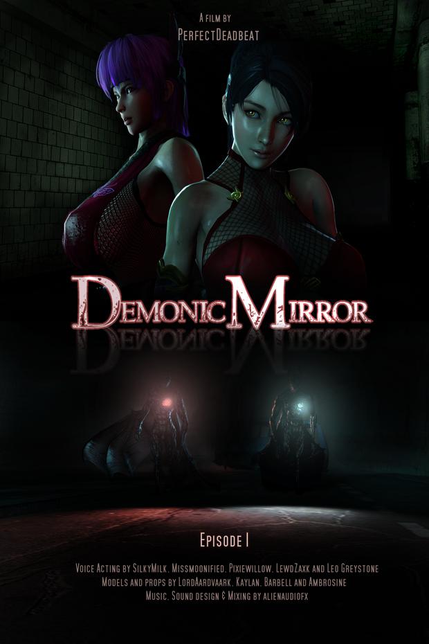 Demonic Mirror / Ҹ  (PerfectDeadBeat) [2021, Parody, Anal, Monster, Blowjob, Rough Sex, Yuri, HDRip] [eng]