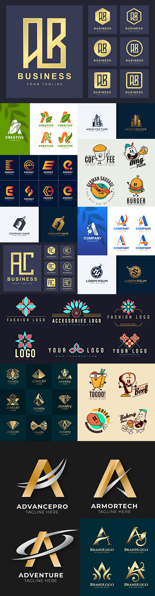 Brand name company business corporate logos design 19