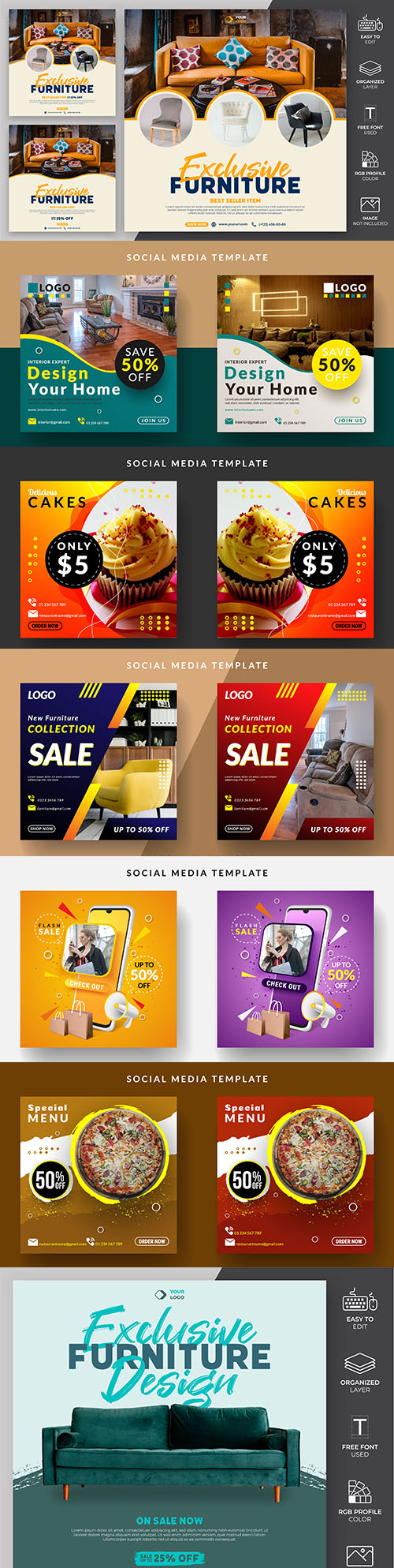 Social media message template to promote sale of item 8