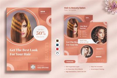 Hair & Beauty Salon Trifold Brochure