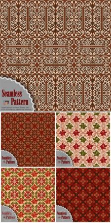 Textures with patterns seamless in vector