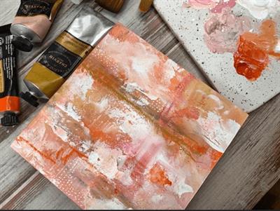 Abstract Painting Adventures 5 - Limited Color Palette - Orange, Yellow and Pink