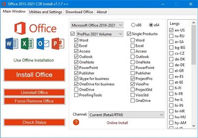 Office 2013-2021 C2R Install / Install Lite 7.1.7