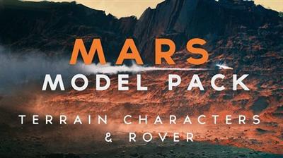 Mars - Model Pack - 8k 32Bit Terrain + 7 Posed Characters + Rover