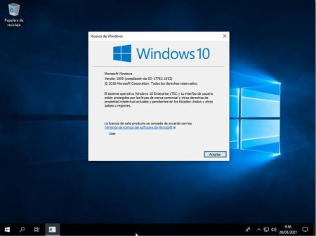 Windows 10 Version 1809 Build 17763.1852 Enterprise LTSC 2019 x64/x86 ESD es-ES - March 25, 2021