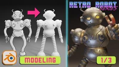 Udemy - Retro Robot 1-3 Modeling from Concept in Blender 2.9