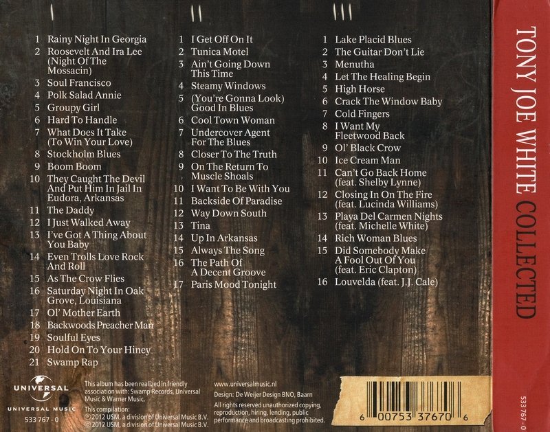 Tony Joe White - Collected 1969-2004 (2012) 3CD Lossless