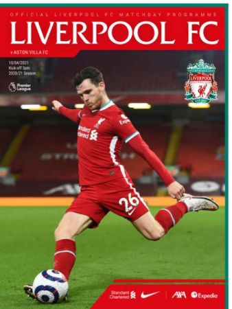 Liverpool FC Programmes   vs Aston Villa   10 April 2021