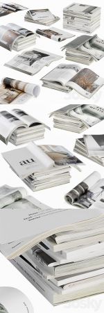 Opened Magazines Stack Set   3D Models [3ds Max]