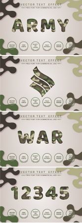 Paper military   editable text effect, font style