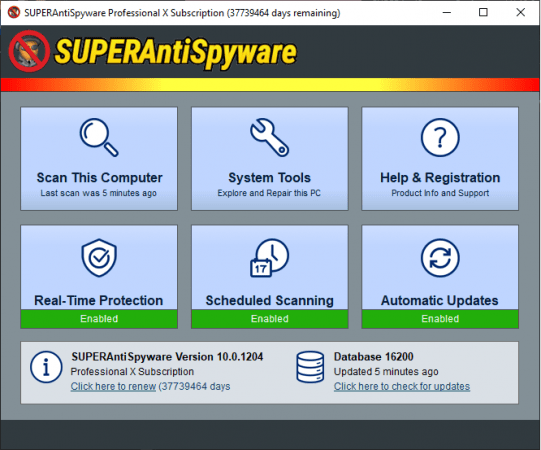 SUPERAntiSpyware Professional X v10.0.1222 (x64) Multilingual