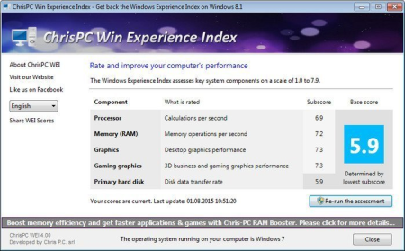 ChrisPC Win Experience Index 6.16.20