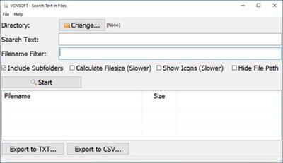 VovSoft Search Text in Files 2.0 + Portable