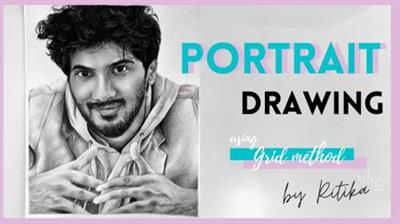 Drawing a Realistic Portrait - Grid Method || Portrait drawing for  beginners