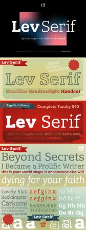Lev Serif   Display Slab Font Family [17 Weights]
