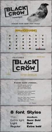 Black Crow font family