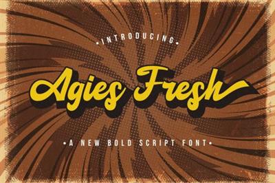 Agies Fresh   Retro Bold Script Font