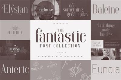 CreativeMarket   Fantastic Collection   fonts & logos 5914443