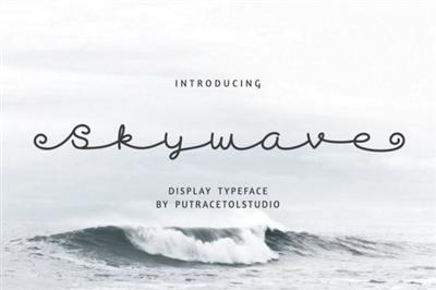 Skywave   Display Cursive Font