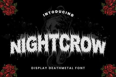 NightCrow   Deathmetal Font