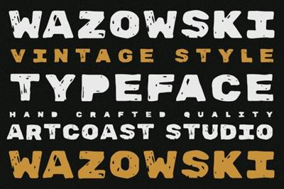 Wazowski   Bold Rough Typeface