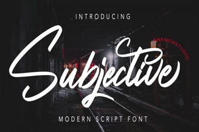 Subjective   Modern Script Font