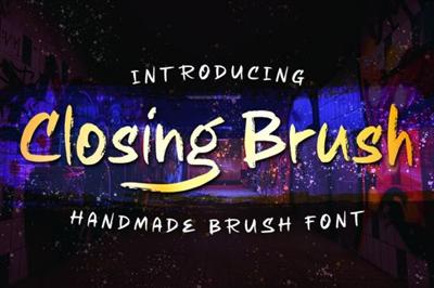 Closing Brush Font