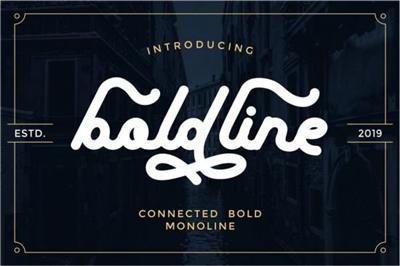 Boldline   Monoline Bold Typeface