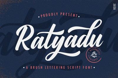 Ratyadu   Vintage & Retro Bold Script Font