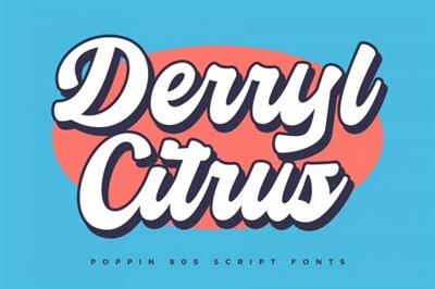 Derryl Citrus   Poppin 80s Script Fonts