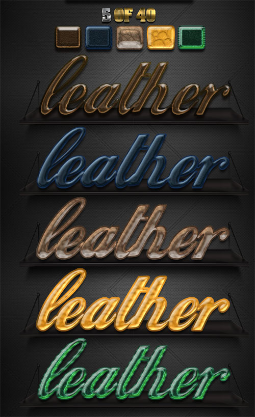 5 Elegant Leather Styles Psd
