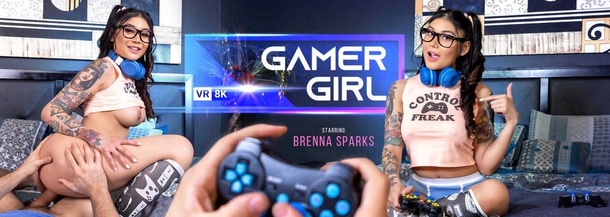 [VRBangers.com] Brenna Sparks (Gamer Girl / 23.04.2021) [2021 г.,  VR, 4K, 1920р]