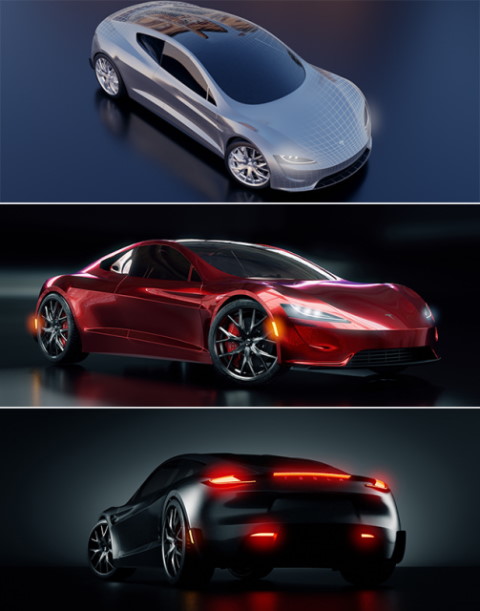 Blender Car Series Vol. 1-3 - Modeling, Rendering, Cinematic Studio Lighting (Blender 2.90)