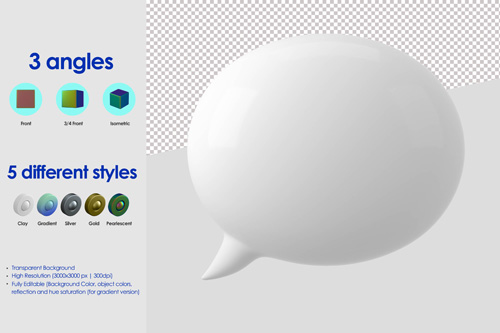 3d bubble speech icon psd design template