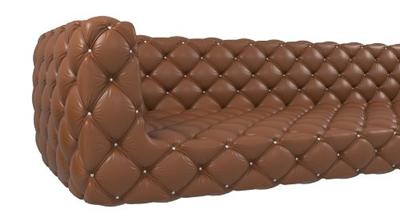 Quilted and Chesterfield Script 3D model