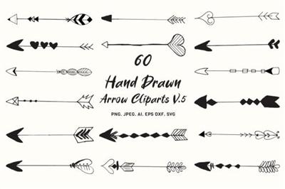 Hand Drawn Arrows Cliparts Ver.5 4241227