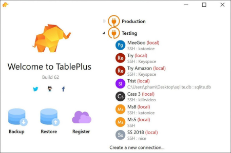 TablePlus 4.0.0 Build 168